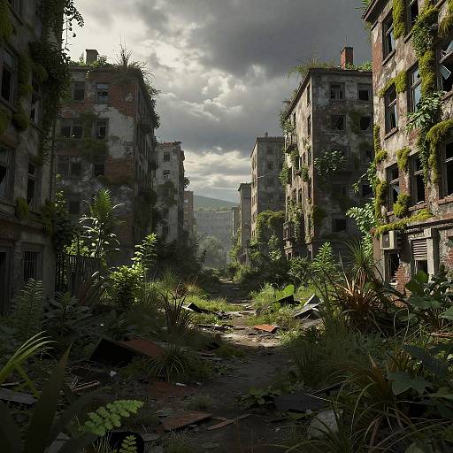 Overgrown Apocalypse Cityscape
