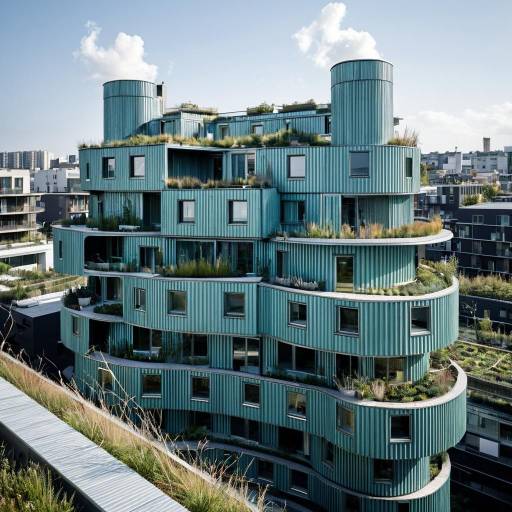 Modern Sustainable Housing with Corrugated Metal Exterior