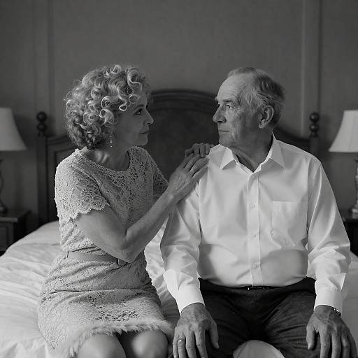 Intimate Black-and-White Portrait of Couple