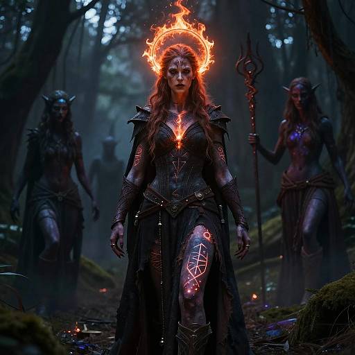 Dark Fallen Aasimar Warrior in Twilight