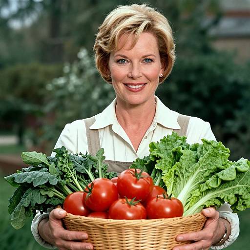 Raquel Welch with Fresh Harvest Basket
