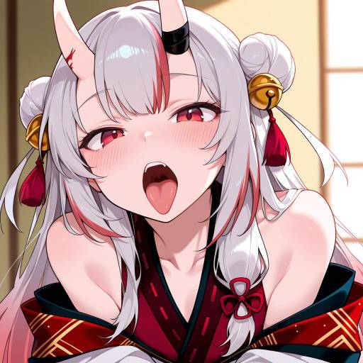 Colorful Oni Girl Virtual YouTuber Art