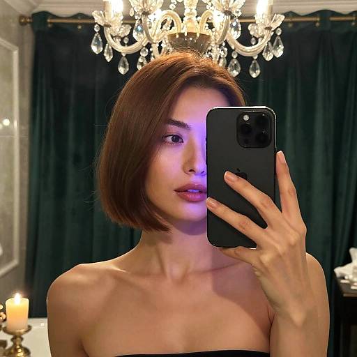 Moody Elegant Bathroom Selfie