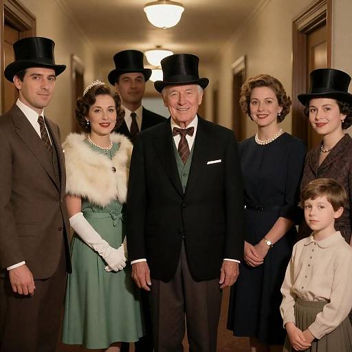 Charming Vintage Hallway Portrait