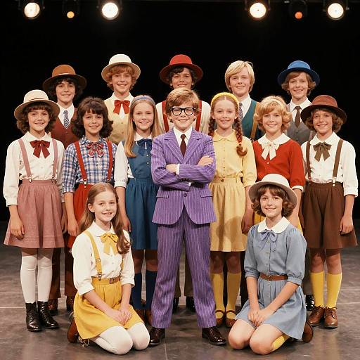 Vibrant 1970s Costume Party Snapshot