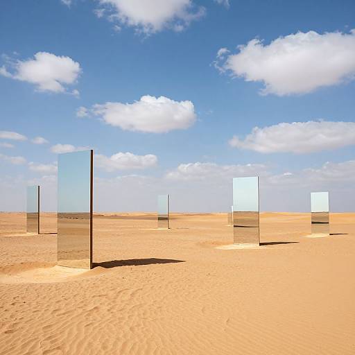 Surreal Desert Mirrors Illusion