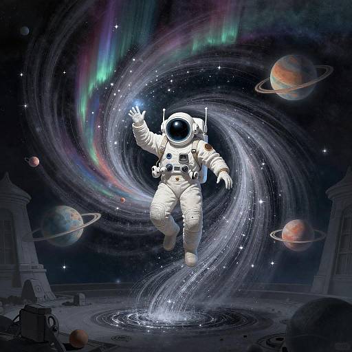 Voidbound Astronomer Conjuring Cosmic Vortex