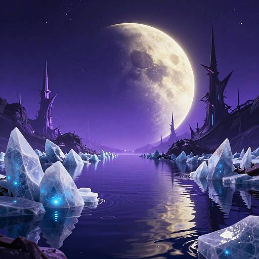 Futuristic Alien Ice Landscape