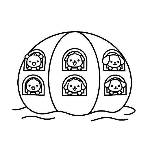 Noah's Ark Toddler Coloring Page