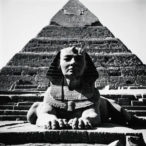 Ancient Egyptian Sphinx and Pyramid