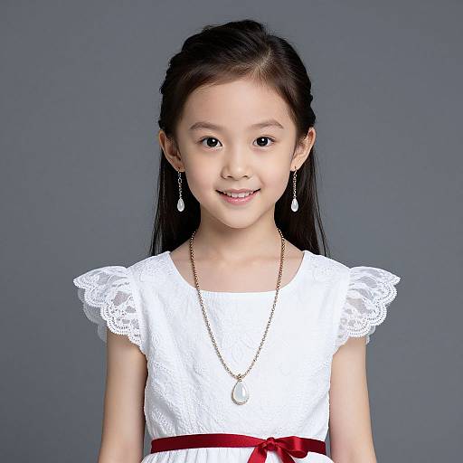 Elegant Petite Gown with Jewelry