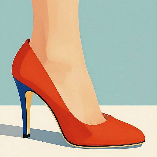 Ellsworth Kelly Style High Heel Abstraction