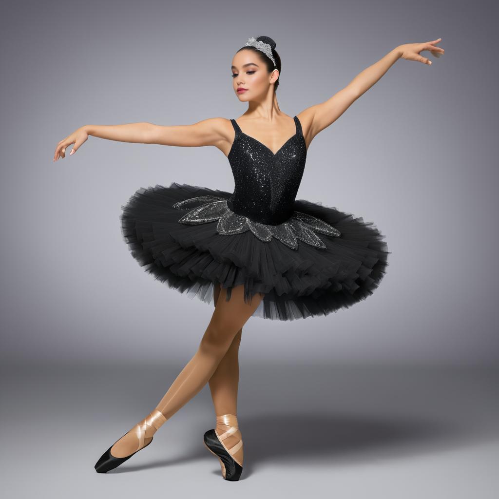 Elegant Ballet Dancer in Sequined Tutu