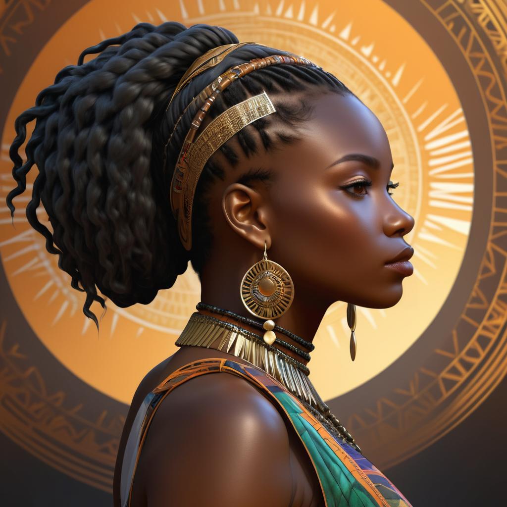 Fierce Young African Woman Portrait