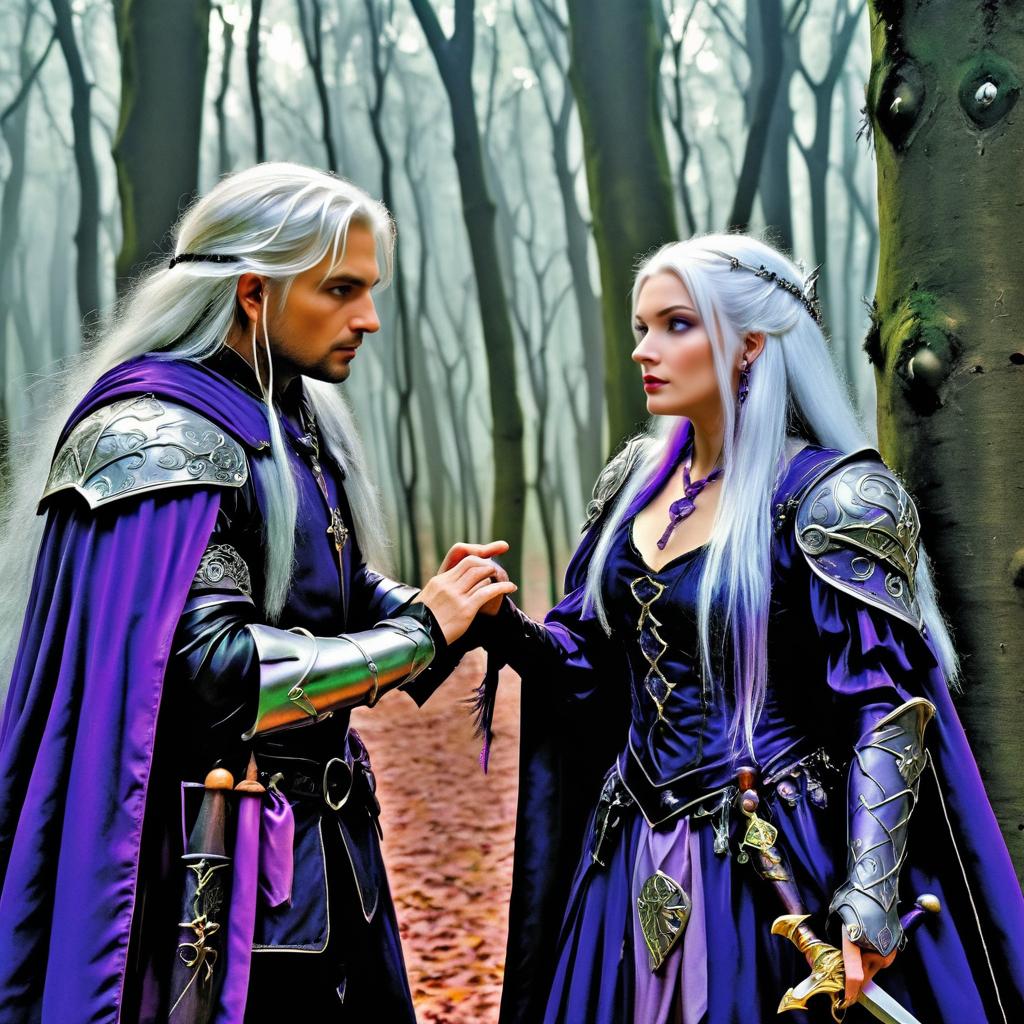 Enchanted Encounter: Witch and Knight