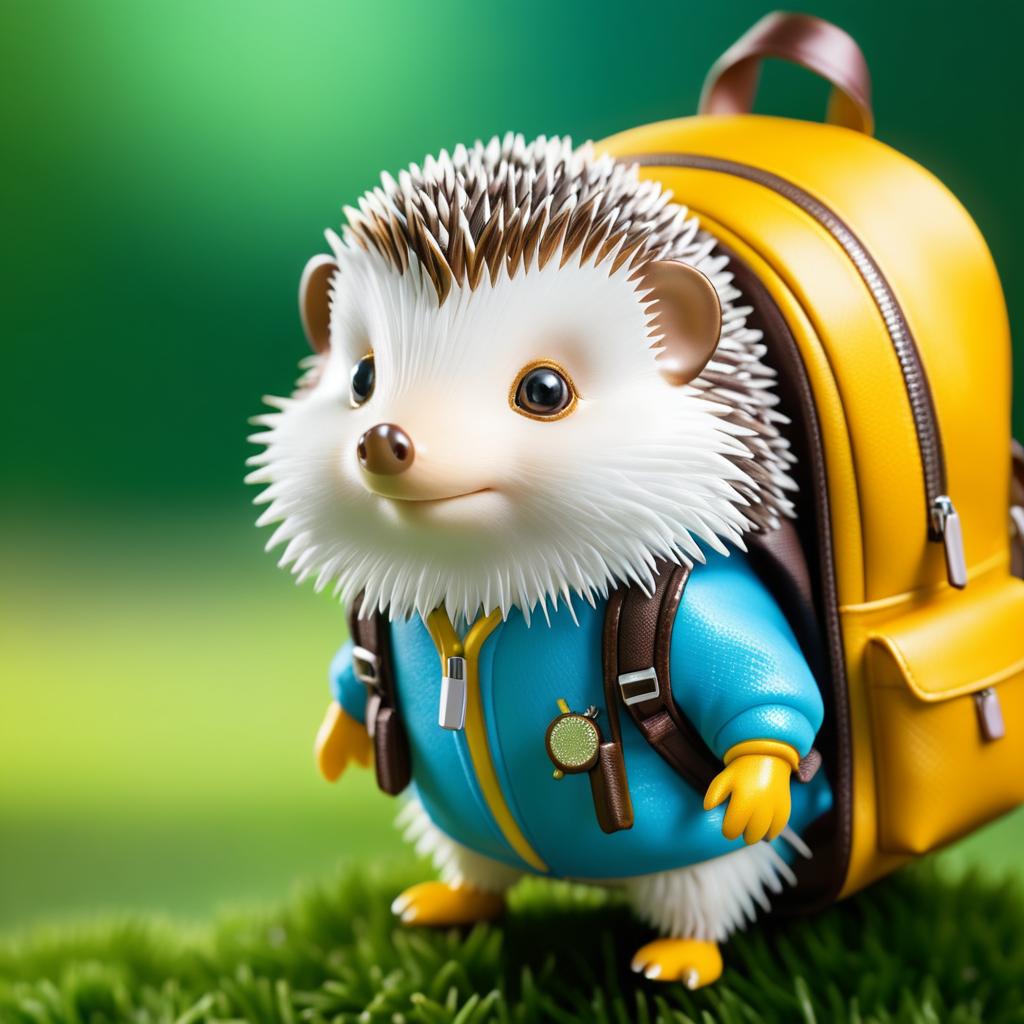 Hedgehog Adventure in Miniature Backpack