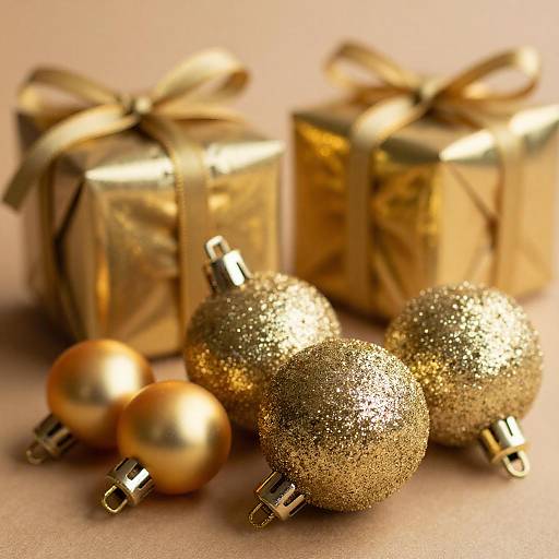 Warm Golden Holiday Ornament Photography