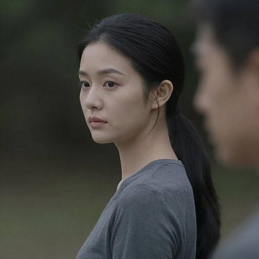 Candid Portrait of an East Asian Woman