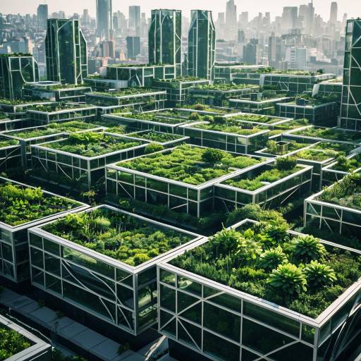 Futuristic Rooftop Garden in Metropolis