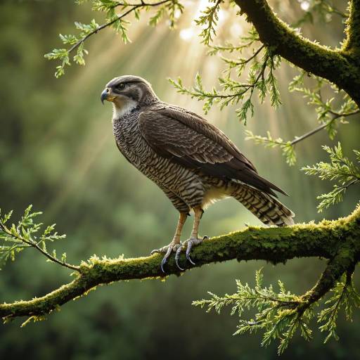 Serene Hawk Among Nature's Embrace Serene Hawk Among Nature's Embrace
