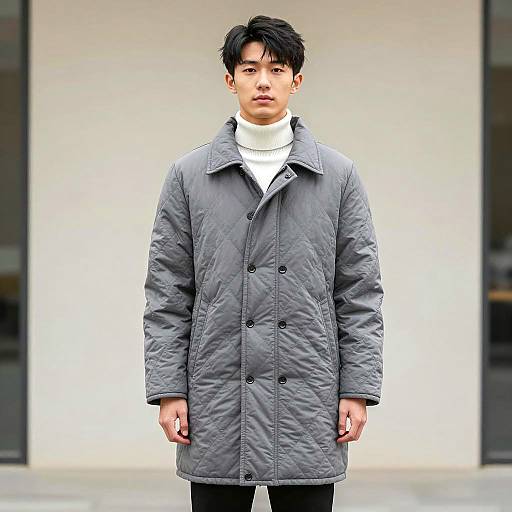 Photorealistic Portrait of Asian Man in Coat