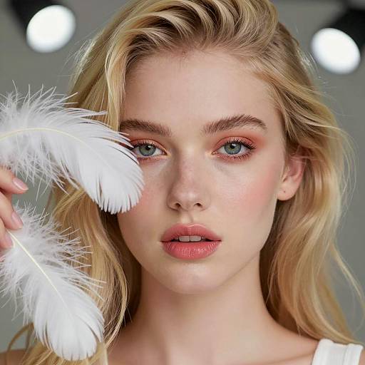 Intense Close-Up of a Young Woman
