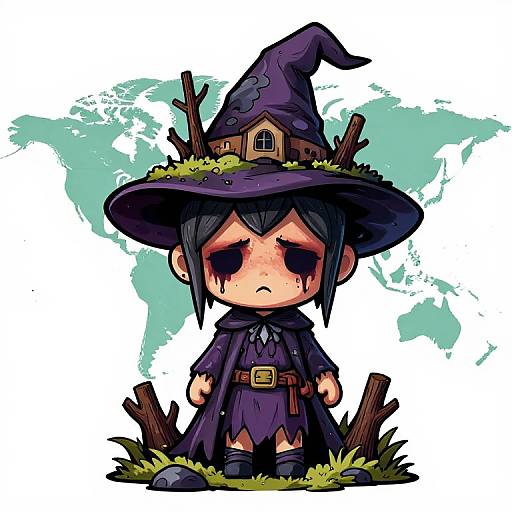 Apocalyptic Witch in Overtaken Forest