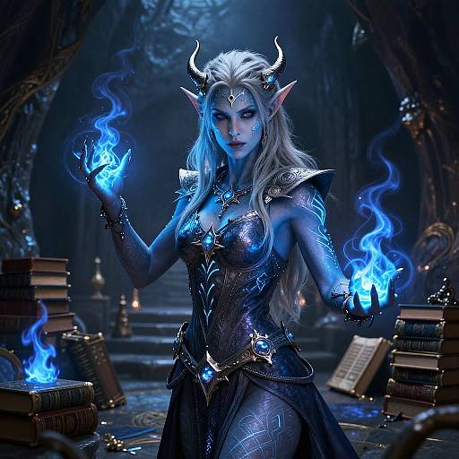 Female Duergar Sorcerer in Mystic Chamber