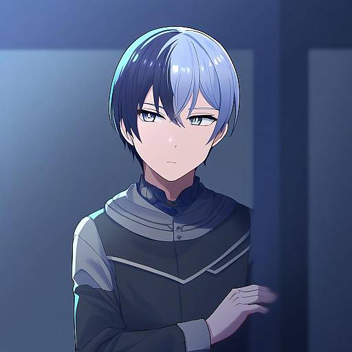 Illustration of Aoyagi touya, project sekai in the style of Amazon (taitaitaira)