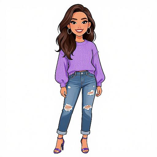 Stylish Woman in Casual Chic Outfit