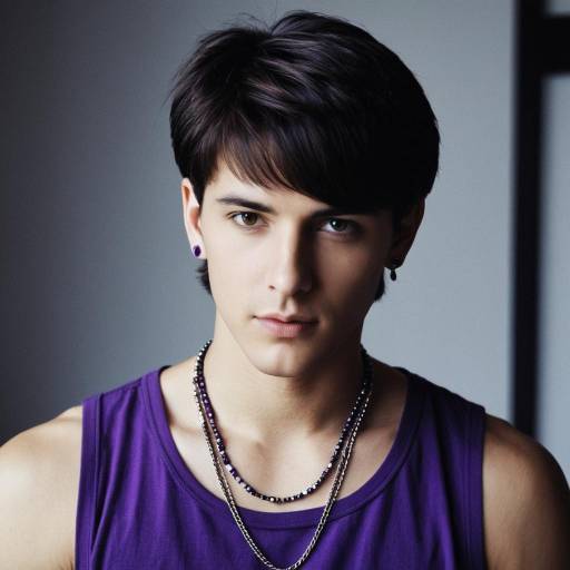 Stylish Male Portrait with Jewelry
