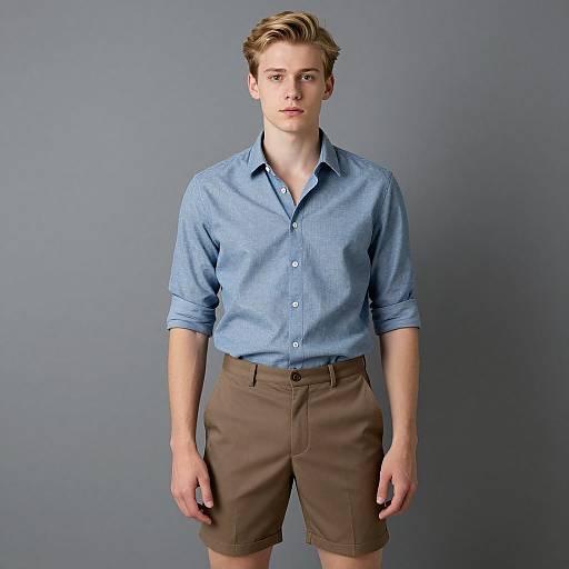 Realistic Photo of Casual Blonde Male