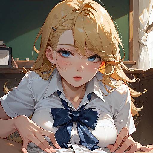 Black Tomoeda Uniform Portrait