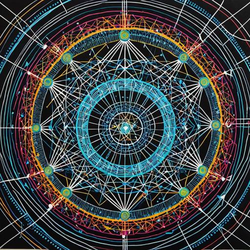 Abstract Blockchain Network Art