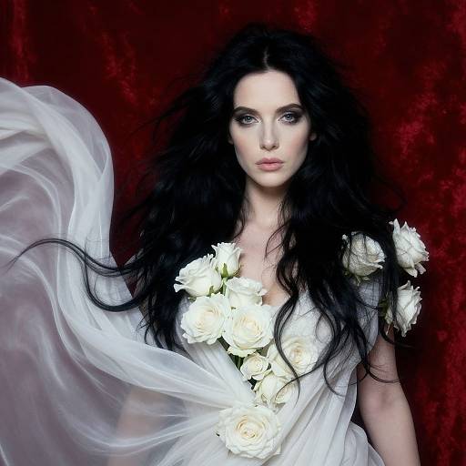 Kate Bush Portrait with Red Velvet