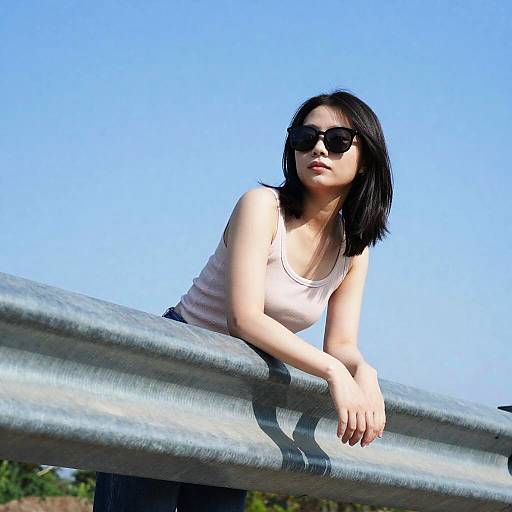 Casual Woman in Bright Sunlight