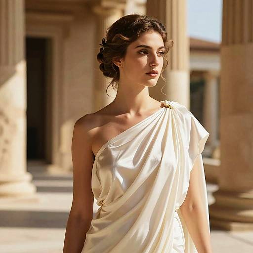Goddess with Grecian Silk Toga