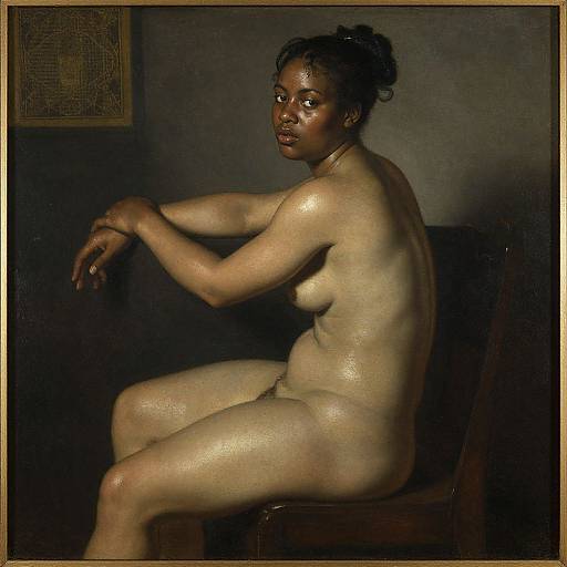 Dutch Figurative Painting of African Nude