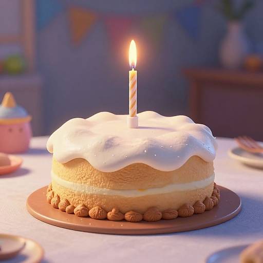 Futuristic Birthday Cake Pixar Style