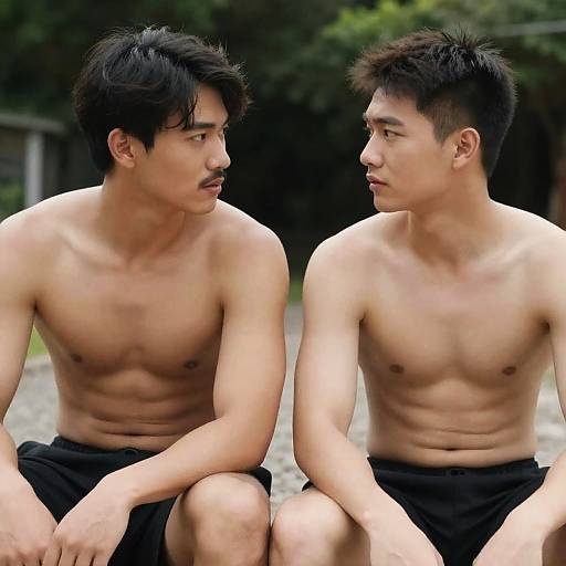 Intimate Outdoor Portrait of Two Men