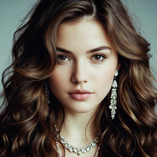 Realistic Portrait of a Girl with Long Hair