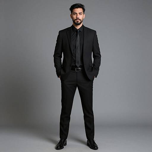 Stylish Black Formal Outfit Male