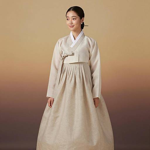 Elegant Korean Hanbok Fashion Portrait