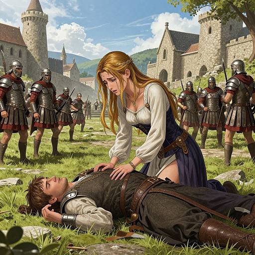 Celtic Woman Mourning Fallen Warrior