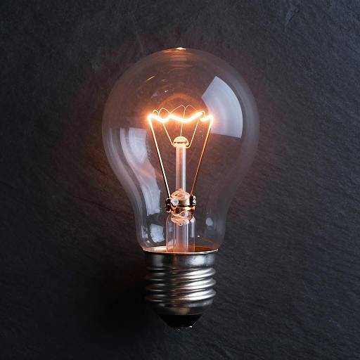 Futuristic Neon Light Bulb Design