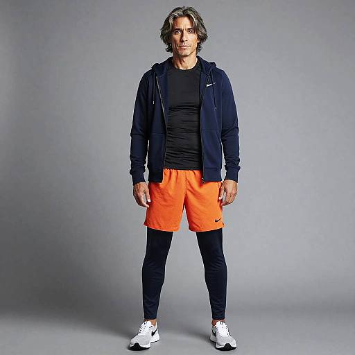 Middle-Aged Man in Contemporary Sportswear