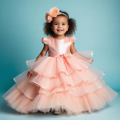 Toddler Fashion Portrait in Tulle Gown