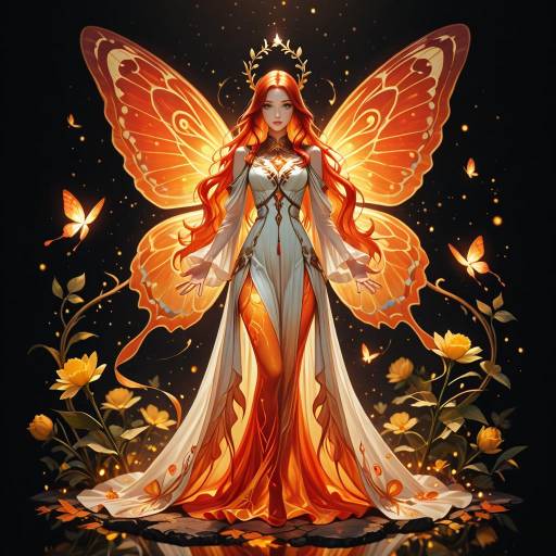 Enchanting Deity in Fiery Elegance Enchanting Deity in Fiery Elegance