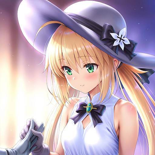 Illustration of Artoria caster (first ascension) (fate), fate/grand order in the style of Goto p