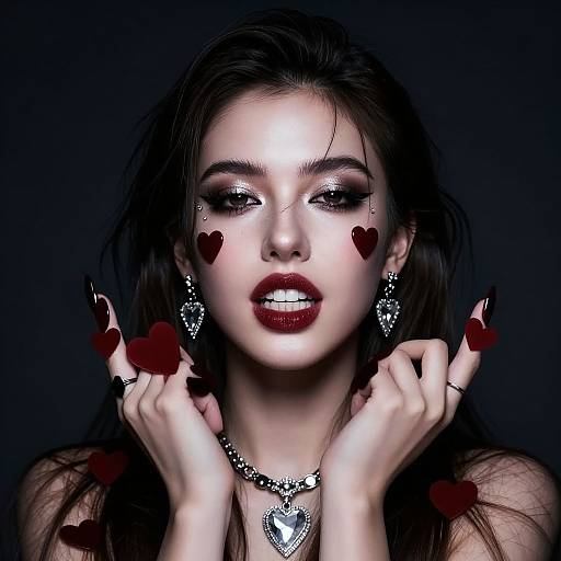 Photorealistic Dark Portrait of Wealthy Young Woman